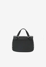 Zanellato Baby Postina Hammered Leather Handbag Black 068010B0040000/T_ZANEL-Z0001