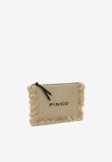 PINKO Small Woven Raffia Clutch Beige 106718A39YHZ3Q_f0d82591-41d8-43d2-b96a-5333b785b797