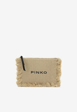 PINKO Small Woven Raffia Clutch Beige 106718A39YHZ3Q_f0d82591-41d8-43d2-b96a-5333b785b797