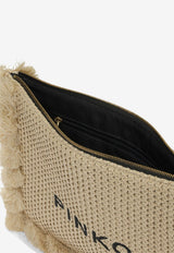 PINKO Small Woven Raffia Clutch Beige 106718A39YHZ3Q_f0d82591-41d8-43d2-b96a-5333b785b797