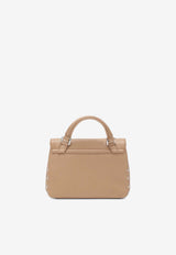 Zanellato Baby Postina Hammered Leather Handbag Beige 068010B0040000/T_ZANEL-Z0294