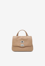 Zanellato Baby Postina Hammered Leather Handbag Beige 068010B0040000/T_ZANEL-Z0294