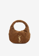 Icare Quilted Suede Hobo Bag