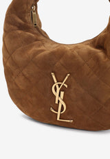 Icare Quilted Suede Hobo Bag