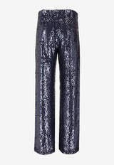 P.A.R.O.S.H. Sequined Wide-Leg Pants Blue D230733GONG26_012