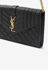 Envelope Quilted Chain Clutch