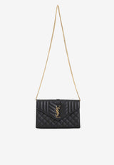 Envelope Quilted Chain Clutch