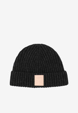 Loewe Anagram Patch Cashmere Beanie Black KSA9OT1X01WS/T_LOEW-1100