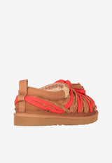 UGG Tasman Lace Suede Slippers Chestnut 1175054_CHE