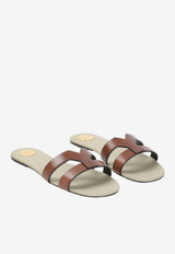 Mabrouka Leather Flat Sandals