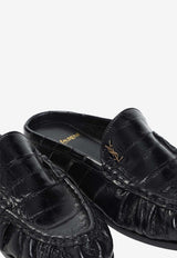 Le Loafer 15 Crinkled Leather Flat Mules
