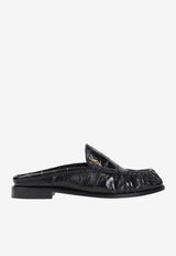 Le Loafer 15 Crinkled Leather Flat Mules