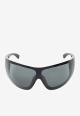 Oversized Aviator Shield Sunglasses