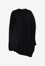 Loewe Gathered Mini Dress Black S540Y09XTT 0-BLACK