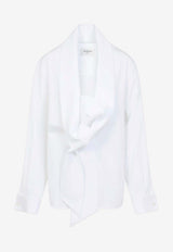 Bow-Detail Buttoned Shirt