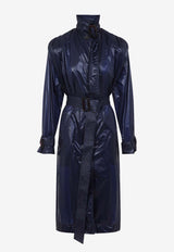 Translucent Belted Trench Coat