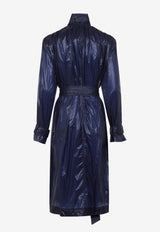 Translucent Belted Trench Coat