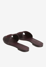 Suede and Dauphine Calfskin Flat Slippers