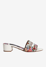 40 Nappa Leather Mules with Embroidery