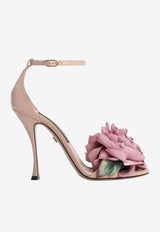 Keira 105 Leather Sandals with 3D-Flower