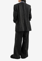 Sicilia Single-Breasted Pinstripe Jacket