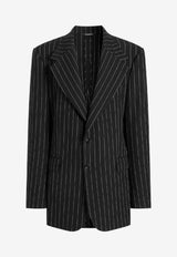 Sicilia Single-Breasted Pinstripe Jacket