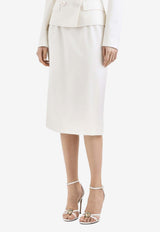 Bi-Stretch Twill Pencil Skirt
