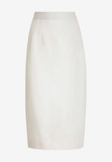 Bi-Stretch Twill Pencil Skirt
