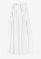 Gathered Maxi Skirt with Lace