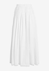 Gathered Maxi Skirt with Lace