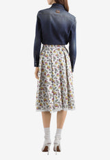 Small Floral-Print Poplin Skirt