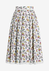 Small Floral-Print Poplin Skirt