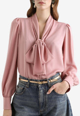 Silk Stretch Charmeuse Shirt