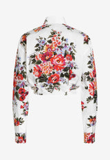 Flower Bouquet-Print Shirt