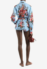 Flower Bouquet-Print Shirt