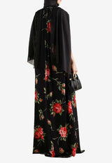 Rose Bouquet-Print Tunic Dress