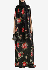 Rose Bouquet-Print Tunic Dress