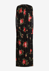 Rose Bouquet-Print Tunic Dress