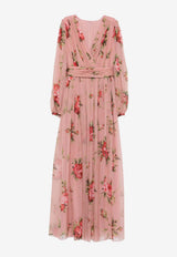 Floral V-Neck Maxi Dress