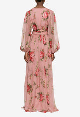 Floral V-Neck Maxi Dress