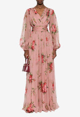 Floral V-Neck Maxi Dress