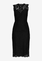Sleeveless Lace Knee-Length Dress