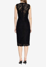 Sleeveless Lace Knee-Length Dress