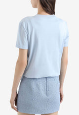 Crewneck T-shirt with Signature-Embroidery