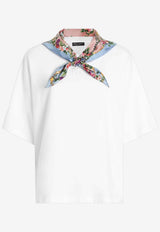Crewneck T-shirt with Scarf and DG-Embroidery