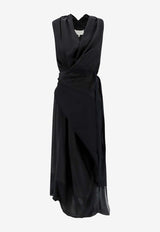 Draped Silk Dress