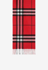 Burberry Cashmere Check Fringed Scarf Red 8112640D110106/T_BURBE-C3383