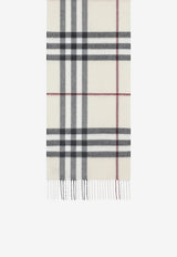 Burberry Cashmere Check Fringed Scarf Gray 8077884110106/T_BURBE-A1450