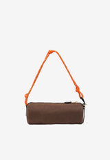 Miu Miu Logo Embroidered Gabardine Shoulder Bag Brown 5NE8532IA7/T_MIU-F0Q1K
