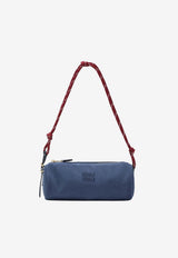 Miu Miu Logo Embroidered Gabardine Shoulder Bag Blue 5NE8532IA7/T_MIU-F04GM
